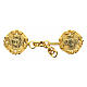 Gold plated cope clasp with embossed Greek cross and IHS, nickel free, with chain s1