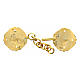 Gold plated cope clasp with embossed Greek cross and IHS, nickel free, with chain s2