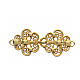 Clover cope clasp filigree effect nickel-free golden finish s1