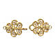 Clover cope clasp filigree effect nickel-free golden finish s2