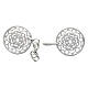 Round cope clasp with cut-out floral pattern, nickel free, silver-plated, central chain s2