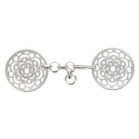 Cope hook silver finish rosette nickel-free chain