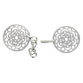 Cope hook silver finish rosette nickel-free chain