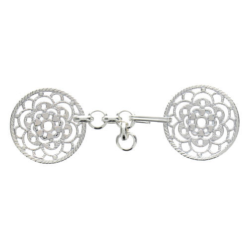 Cope hook silver finish rosette nickel-free chain 1