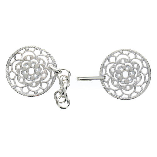 Cope hook silver finish rosette nickel-free chain 2