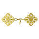 Golden cope clasp, nickel free, flower design s1