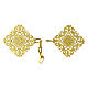 Golden cope clasp, nickel free, flower design s2