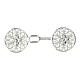 Silver cope clasp, nickel free, floral design s1