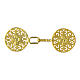 Gold cope clasp, nickel free, floral design s1