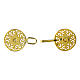 Gold cope clasp, nickel free, floral design s2