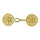 Nickel-free floral metal golden cope clasp s1