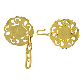 Golden cope clasp, nickel free, cross design