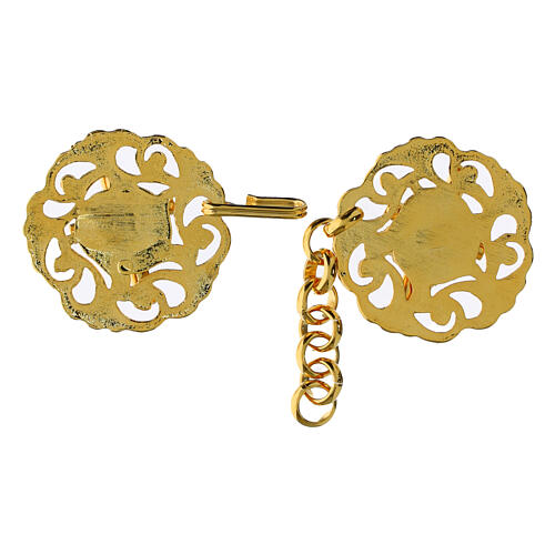 Accroche pour chape dorée croix sans nickel 2
