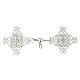 Silver floral cope clasp, nickel free s1