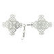 Silver floral cope clasp, nickel free s2