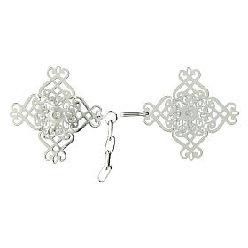 Catholic cope clasp nickel-free metal floral silver