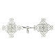Catholic cope clasp nickel-free metal floral silver s1