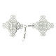 Catholic cope clasp nickel-free metal floral silver s2