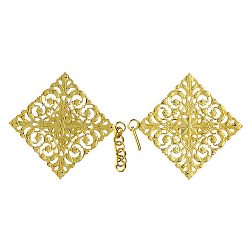 Red stone cope clasp nickel-free gold 2