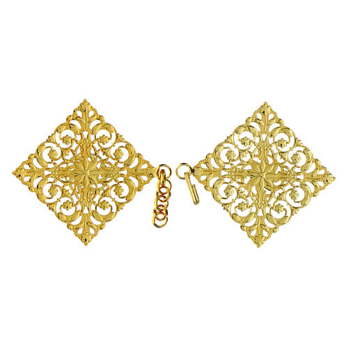 Ganci per piviale dorato pietra verde nichel free 2