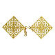 Ganci per piviale nichel free oro pietra viola  s2