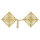 Ganci per piviale nichel free oro pietra viola  s2