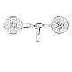 Chormantelschließe, versilbertes Metall, filigrane Floraldekoration, mit Kette, nickelfrei s1