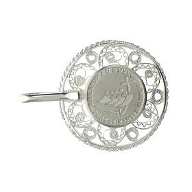 Chormantelschließe zum Jubiläum 2025, 925er Silber, offizielles Logo, Filigranarbeit