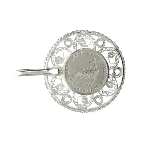 Chormantelschließe zum Jubiläum 2025, 925er Silber, offizielles Logo, Filigranarbeit 2