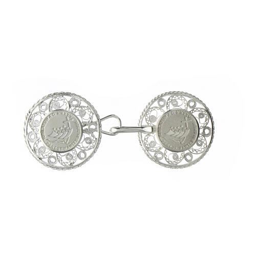 Cope clasps of 2025 Jubilee, 925 silver filigree, simple logo 1