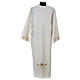 Clergy alb in 100% polyester with front zipper, ivory s1