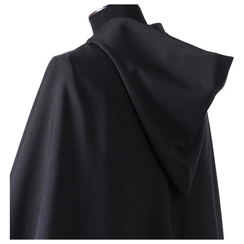 Habit franciscain avec pèlerine noire en polyester 2