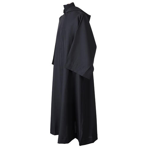 Saio francescano con mantella nera poliestere 6