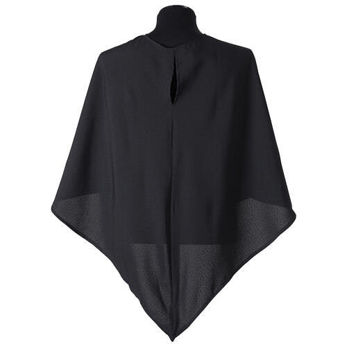 Saio francescano con mantella nera poliestere 8