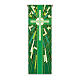 Slabbinck banner with green cross and geometric pattern, 120x40 in s1