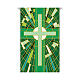 Slabbinck banner with green cross and geometric pattern, 120x40 in s3