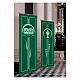 Set banner Slabbinck verde simboli eucarestia stilizzati 300x100 cm s1