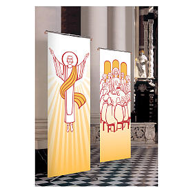 Slabbinck Banner set yellow Last Supper and Resurrection, 300x100cm