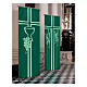 Set banner Slabbinck verdi spighe di grano, uva, calice e croce 300x100 cm s1