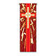 Slabbinck Banner with red cross and geometric patterns, 300x100 cm s1