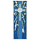 Banderole Slabbinck croix bleue motifs géométriques 300x100 cm s1