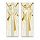 Slabbinck banner set, Lamb and Chi-Rho, white and yellow, 120x40 in s1