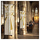 Slabbinck banner set, Lamb and Chi-Rho, white and yellow, 120x40 in s2