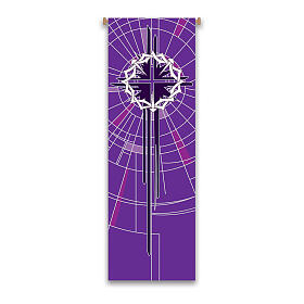 Set banner Slabbinck viola corona di spine e sindone 300x100 cm