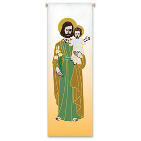 Estandarte Slabbinck São José com Menino Jesus 300x100 cm