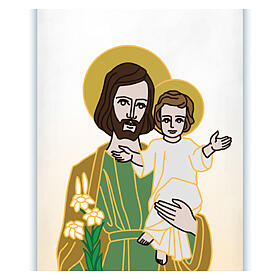 Estandarte Slabbinck São José com Menino Jesus 300x100 cm