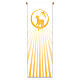 Slabbinck banner set, Lamb and Chi-Rho, white and yellow rays, 120x40 in s3