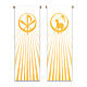 Set banner Slabbinck agnello e pax raggi bianchi e gialli 300x100 cm s1