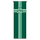 Set of Slabbinck banners green crosses with bread, fish, grapes and ears of corn, 300x100 cm s3