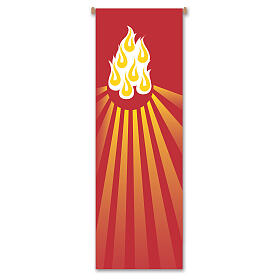 Set banner Slabbinck rosso colomba spirito santo e sette doni 300x100 cm